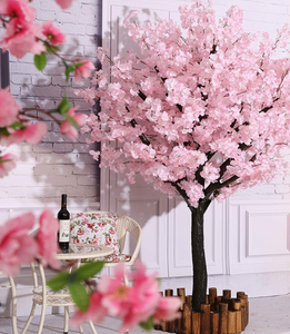 lot 51 image: Artificial Cherry Blossom Trees Handmade Light Pink Tree