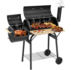 lot 78 image: Segmart Charcoal Grill with Offset Smoker & Side Table