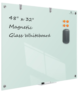 lot 253 image: TSJ OFFICE Glass Dry-Erase Board - Wall Mounted Glass Magnetic Whiteboard