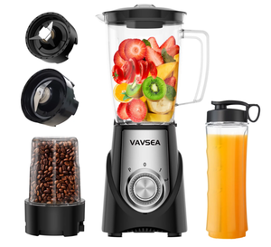 lot 353 image: VAVSEA 1000W Smoothie Blender for Shakes and Smoothies, 3 IN1 Kitchen Personal Blenders and Grinder Combo for Protein Drinks