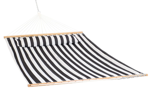 lot 380 image: Sunnydaze Outdoor Quilted Fabric Hammock - Two-Person with Spreader Bars