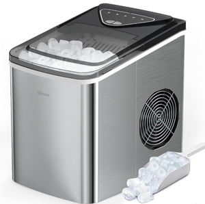 lot 579 image: Silonn Ice Makers Countertop, 9 Cubes Ready in 6 Mins, 26lbs in 24Hrs