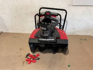 lot 376 image: PowerSmart 18 Corded Snow Blower, Electric Snowthrower with 15-Amp Motor