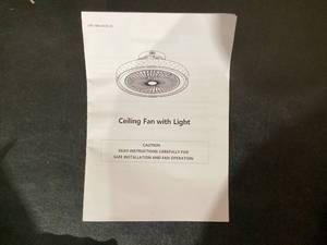 lot 473 image: Black and White Led Ceiling Fan
