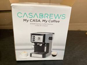 lot 495 image: CASABREWS 20 Bar Espresso Machine, Coffee Maker with Steam Milk Frother