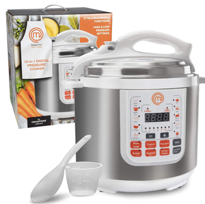 lot 38 image: MasterChef 13-in-1 Pressure Cooker- 6 QT Electric Digital