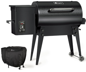 lot 81 image: KingChii Portable Electric Wood Pellet Grill & Smoker with Foldable Legs