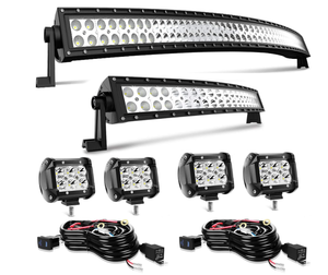 lot 160 image: Led Light Bar T-Former 52 Inch Curved 300W  22 Inch 120W Spot Flood Combo Beam