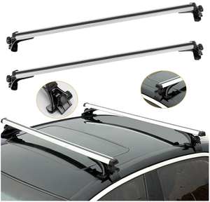 lot 163 image: Universal Roof Rack Cross Bars, 48inch Adjustable Aluminum