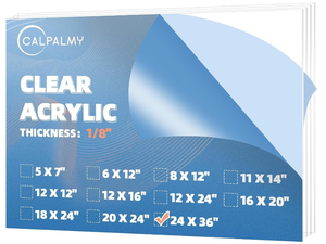 lot 170 image: CALPALMY (2 Pack) 18 Thick Clear Acrylic Sheets - 24 x 36 Pre-Cut