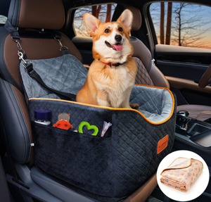 lot 292 image: Alfa Tok Memory Foam Booster Dog Car Seat with Washable Removable Cover