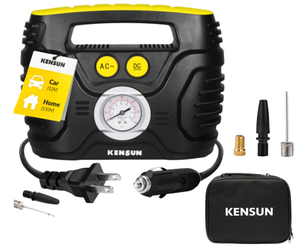 lot 485 image: Kensun Portable Air Compressor Pump for Car 12V DC and Home 110V AC