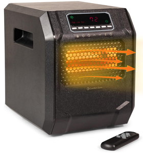 lot 490 image: Comfort Zone Electric Digital Quartz Infrared Cabinet Space Heater