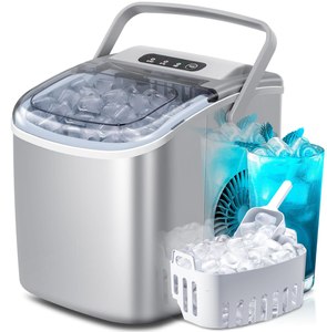 lot 497 image: Crzoe Portable Countertop Ice Maker Machine with Handle
