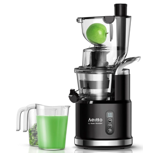 lot 536 image: Aeitto - Slow Masticating Juicer With 81mm Wide Chute, Black- Does not include pitchers