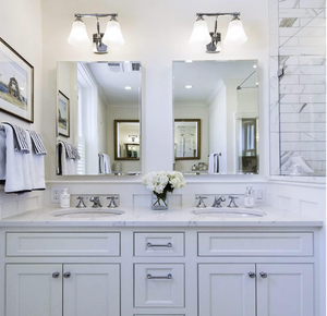lot 286 image: Chende 2PCS Bathroom Wall Mirror with Beveled Edge