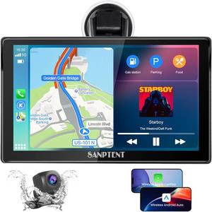 lot 270 image: Sanptent Black 7 HD Touchscreen Rear Camera Wireless Portable Car Stereo