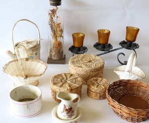 lot 46 image: Assorted Baskets, Flower Vases Etc.