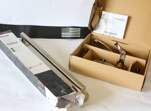 lot 107 image: Flagstone Handle Kitchen Faucet WSide Spray Chrome Lever NIB, Delta Chrome Grab Bar 24-Inch, Rear Bumper Protector
