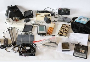 lot 149 image: Assorted Electronics Digital Clock Parts Solar Fan Cameras Etc...