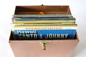 lot 191 image: Vinyl Record Albums in Metal Carrying Case