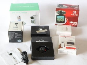 lot 206 image: Small Electronics...VAAS HD Portable DVR with 2.5 LCD Screen and Ext Camera, SwitchBot Hub Remote, WiFi Smart Camera Etc