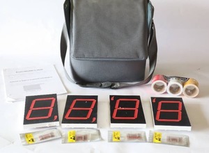 lot 234 image: Arduino LED Display Modules 4-Digit 7-Segment Red, Digit Drivers, Reflective Tape Etc
