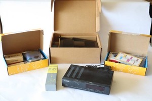 lot 256 image: Radio Shack Channel Cable Converter, Linksys WiFi Router AC-1750, Selfie Show SeLife Stick Tripod,..