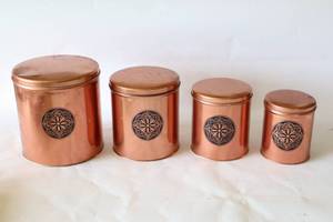 lot 287 image: MCM Tuttle Corp. Copper Canister Set