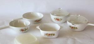 lot 312 image: MCM 1970s Corning-Ware Spice of Life Assorted Pieces