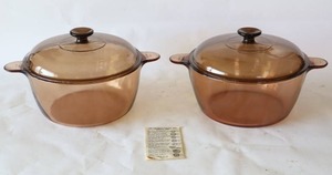 lot 317 image: MCM Vision-Ware Corning Casseroles wLids