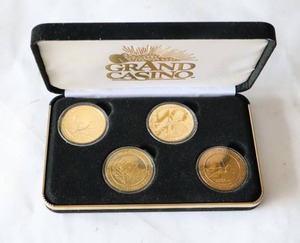 lot 27 image: 1997-1998 GRAND CASINO Limited WILDLIFE COLLECTOR COINS 24kt Gold...