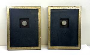lot 19 image: Qing Dynasty Chinese Coins in Frame