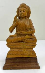 lot 87 image: Wooden Carved Buddha Statue