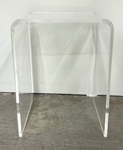 lot 102 image: Curved Vintage Lucite Accent Table