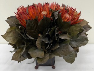 lot 94 image: Fantastic Floral Arrangement with Metal Container