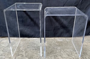 lot 47 image: Two Lucite Accent Tables
