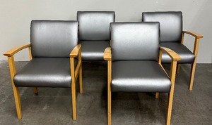 lot 17 image: A Set of Four Gunlocke Arm Chairs