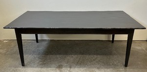 lot 7 image: Baker, Knapp & Tubbs - HL Holland Antique Designs Farm Table with Pegged Plant Top Dining Table