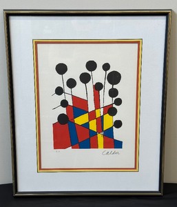 lot 1 image: Calder Many Colors Have Balloons Original Lithograph Signed