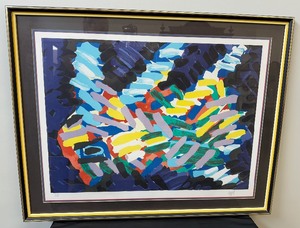 lot 6 image: Karel Appel Original Lithograph Here I Am