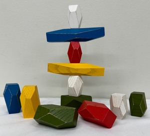 lot 104 image: 7 Sets of Fort Standard Balancing Blocks  Team Building Fort Standard Balancing Blocks
