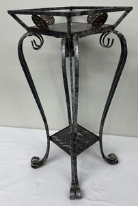lot 119 image: Metal and Marble Plant  Art Stand