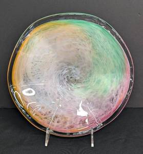 lot 177 image: Vintage Murano Style Pastel Colored Art Glass Bowl