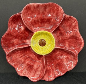 lot 193 image: Lovely Vintage Stangl Terra Rose Divided Serving Dish