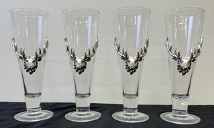 lot 195 image: Arthur Court Buckhead with Antlers Pilsner Glasses