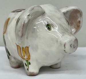 lot 196 image: Adorable Vintage Stangl Pig Cactus Pot