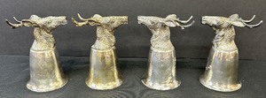 lot 212 image: Buck Head Silver Plated Stirup Cups - Set of 4