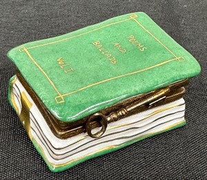 lot 161A image: Poems and Ballads Vol I Limoges France Trinket  Pill Box