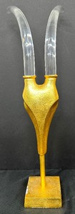 lot 56A image: Derby Antelope Head Sculpture in Gold Leaf with Lucite Horns